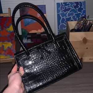 Mini bag black with bow